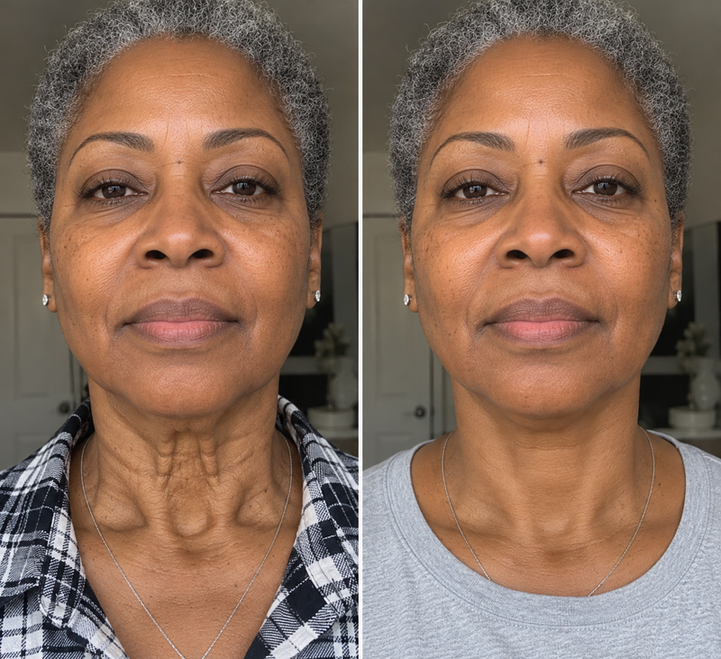 Week 0 vs. week X, neck only, verified or labeled